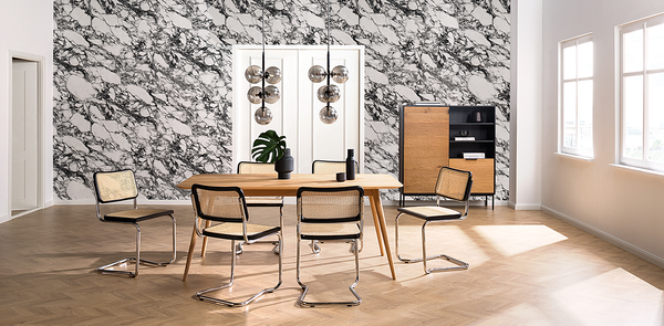 Freischwinger HOLM 2er-Set - Schwarz - Chrom glänzend