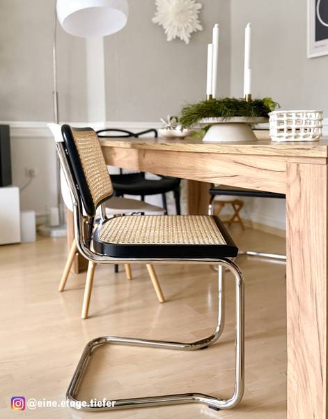 Freischwinger HOLM 2er-Set - Schwarz - Chrom glänzend