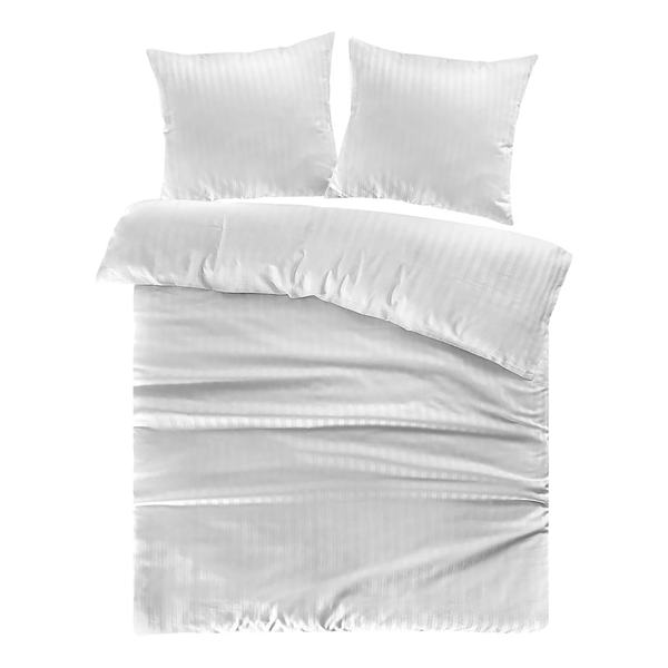 Bettwäsche Valerina - Baumwollsatin - Weiß - 140 x 240 cm + Kissen 70 x 60 cm