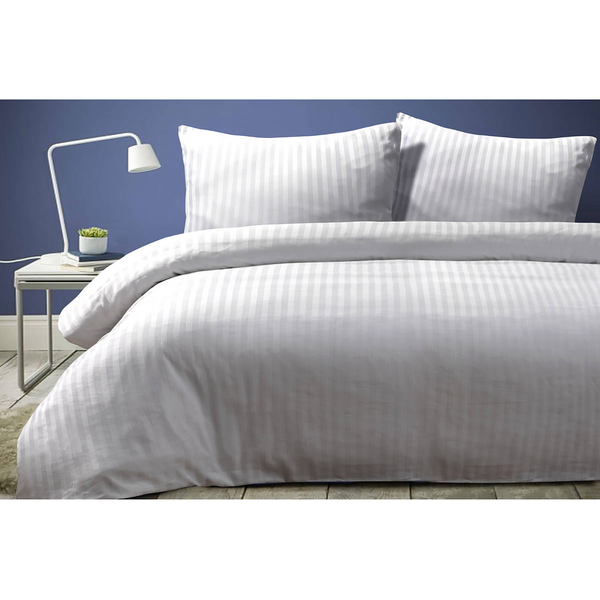 Bettwäsche Valerina - Baumwollsatin - Weiß - 140 x 240 cm + Kissen 70 x 60 cm