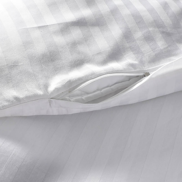 Bettwäsche Valerina - Baumwollsatin - Weiß - 140 x 240 cm + Kissen 70 x 60 cm