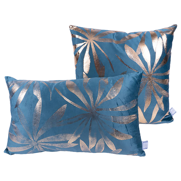 Dekokissen Prisma IV (2-teilig) - Samt - Petrol