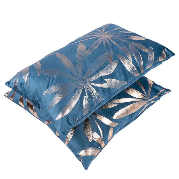 Dekokissen Prisma IV (2-teilig) - Samt - Petrol