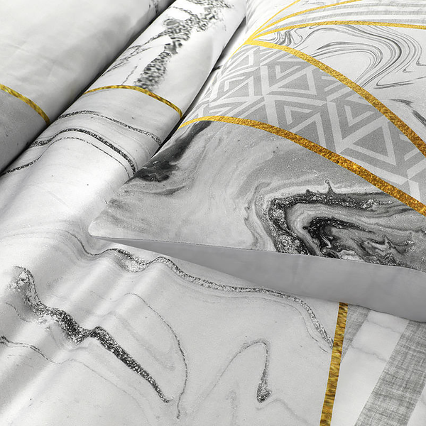 Bettwäsche Bavaria - Baumwollsatin - Mehrfarbig - 140 x 200 cm + Kissen 90 x 70 cm