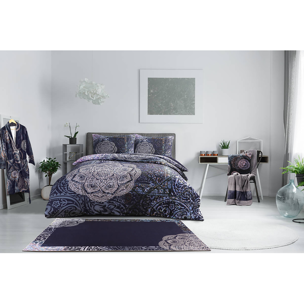 Bettwäsche Medley - Baumwollsatin - Mehrfarbig - 140 x 200 cm + Kissen 65 x 65 cm