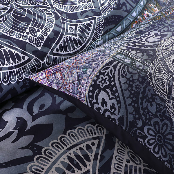 Bettwäsche Medley - Baumwollsatin - Mehrfarbig - 140 x 200 cm + Kissen 65 x 65 cm