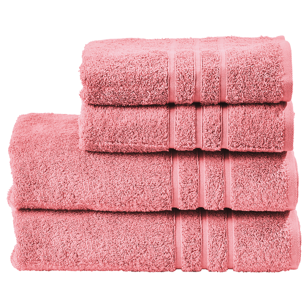 Handtuchset Daily Uni III (4-teilig) - Baumwollstoff - Rosa