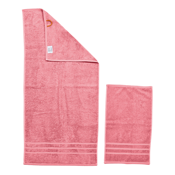 Handtuchset Daily Uni III (4-teilig) - Baumwollstoff - Rosa