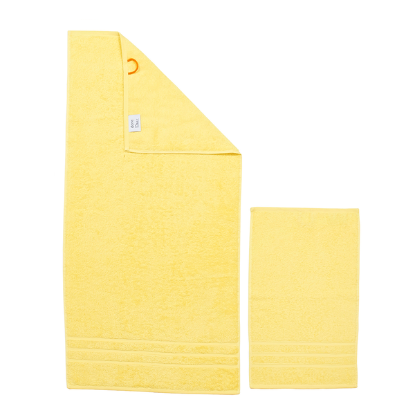 Handtuchset Daily Uni III (4-teilig) - Baumwollstoff - Lemon