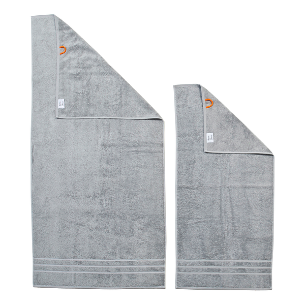 Handtuchset Daily Uni (6-teilig) - Baumwollstoff - Silber