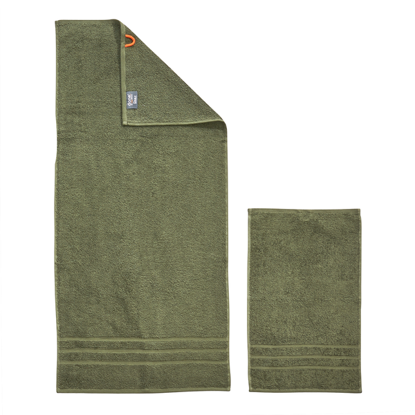 Handtuchset Daily Uni III (4-teilig) - Baumwollstoff - Khaki