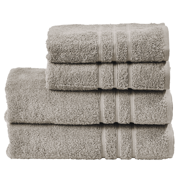 Handtuchset Daily Uni II (4-teilig) - Baumwollstoff - Taupe