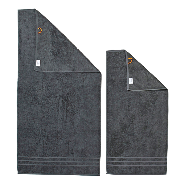 Handtuchset Daily Uni (6-teilig) - Baumwollstoff - Anthrazit