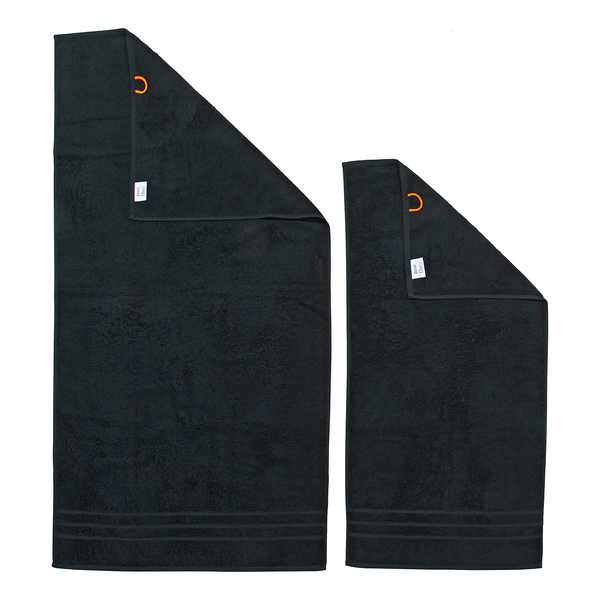 Handtuchset Daily Uni (6-teilig) - Baumwollstoff - Schwarz