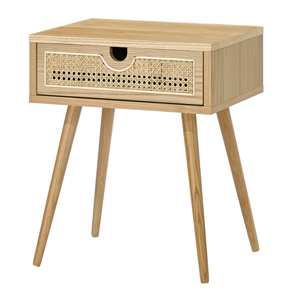 Nachtkommode Bedoin - Beige - Eiche - 48 x 58 x 40 cm