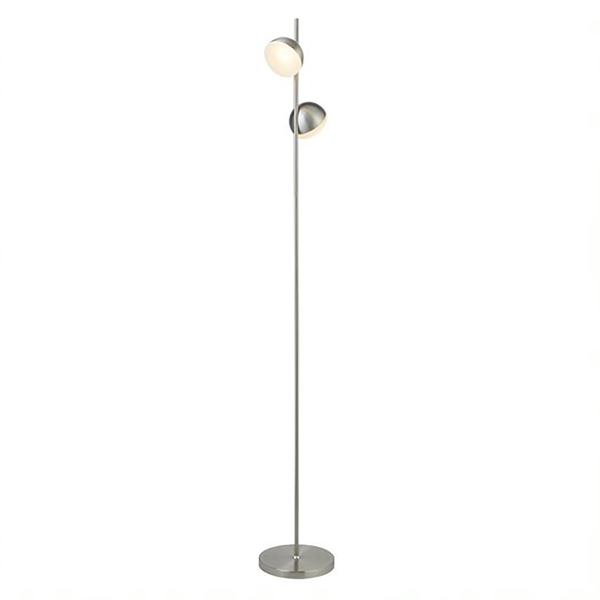 LED-Stehleuchte Tully - Stahl / Edelstahl - 2-flammig
