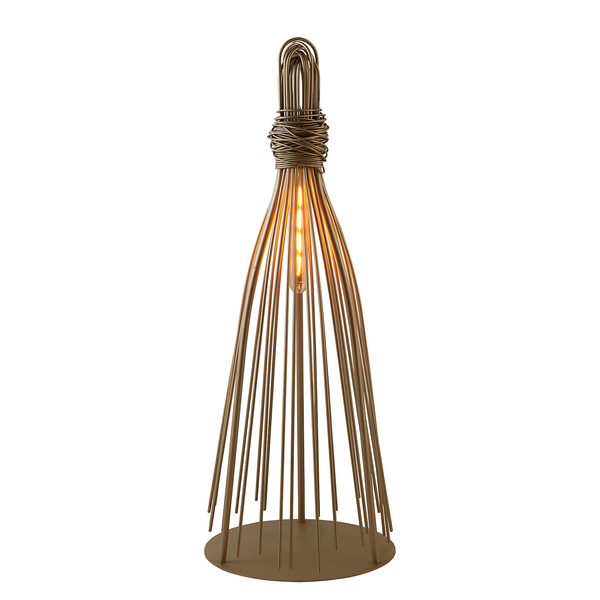 Tischleuchte Caraffe - Stahl - 1-flammig - Beige