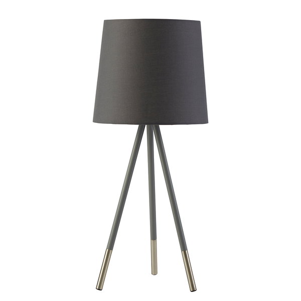 Tischleuchte Tripod - Mischgewebe / Stahl - 1-flammig