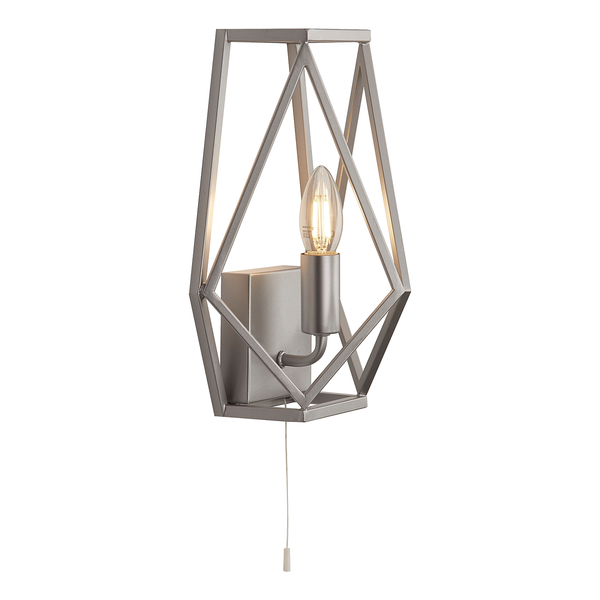 Wandleuchte Chassis - Stahl - 1-flammig - Silber