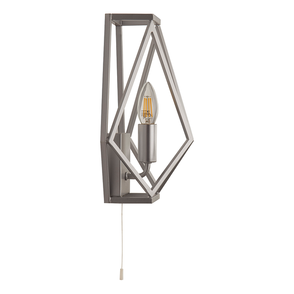Wandleuchte Chassis - Stahl - 1-flammig - Silber