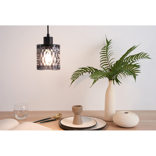 Pendelleuchte Gleaming Magic - Rauchglas / Metall - 1-flammig