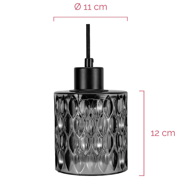 Pendelleuchte Gleaming Magic - Rauchglas / Metall - 1-flammig