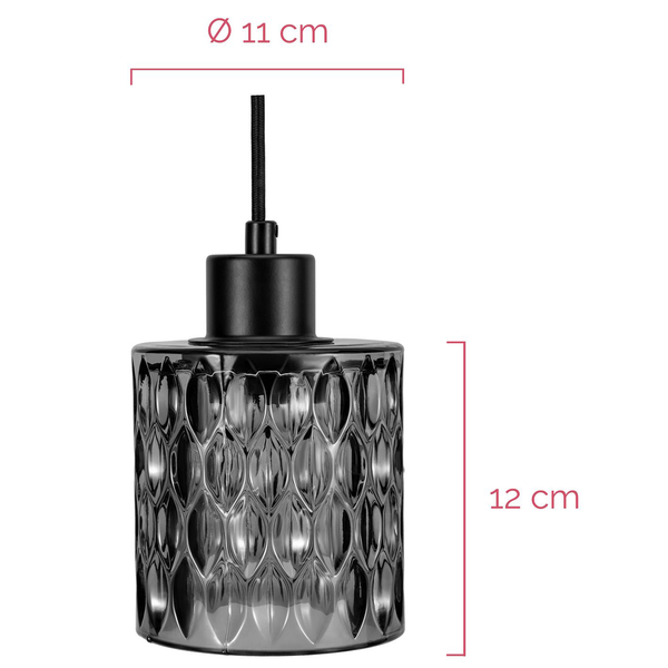 Pendelleuchte Gleaming Magic - Rauchglas / Metall - 1-flammig