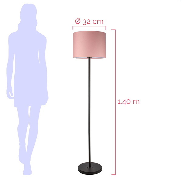 Stehleuchte Grand Reverie - Webstoff / Eisen - 1-flammig