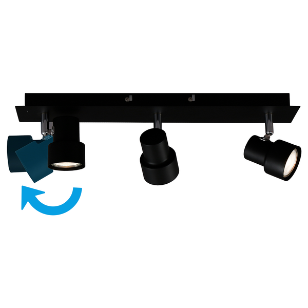 LED-Deckenleuchte  Rock - Eisen - 3-flammig