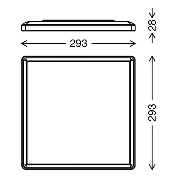 LED-Deckenleuchte  Slim - Polyester PVC - 1-flammig