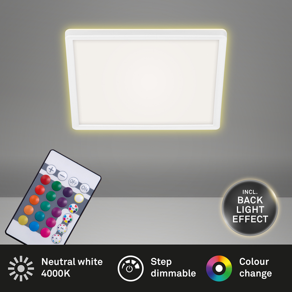 LED-Deckenleuchte  Slim - Polyester PVC - 1-flammig