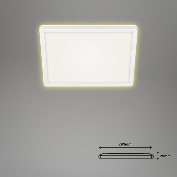 LED-Deckenleuchte  Slim - Polyester PVC - 1-flammig