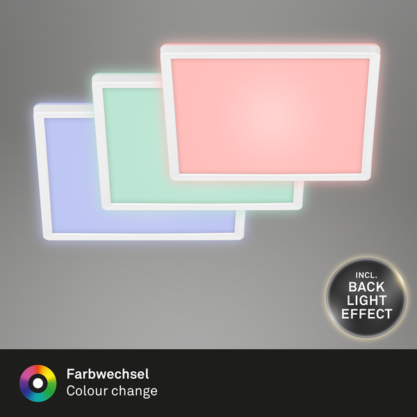 LED-Deckenleuchte  Slim - Polyester PVC - 1-flammig