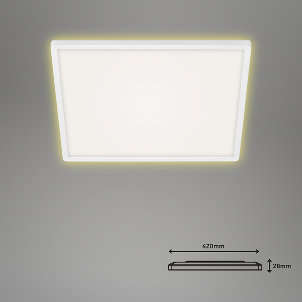LED-Deckenleuchte  Slim - Polyester PVC - 1-flammig