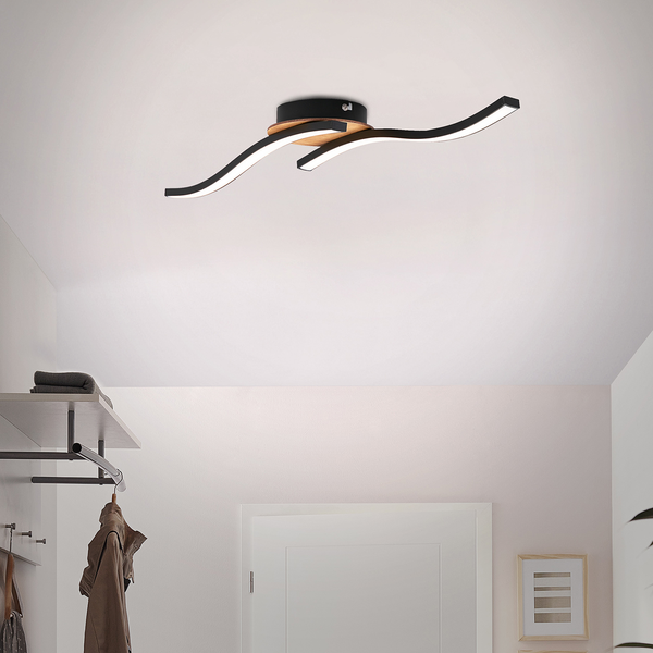 LED-Deckenleuchte  Go - Polycarbonat / Eisen - 2-flammig