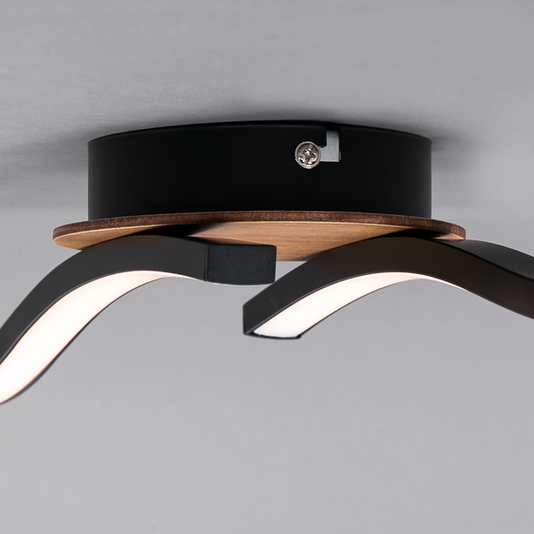 LED-Deckenleuchte  Go - Polycarbonat / Eisen - 2-flammig