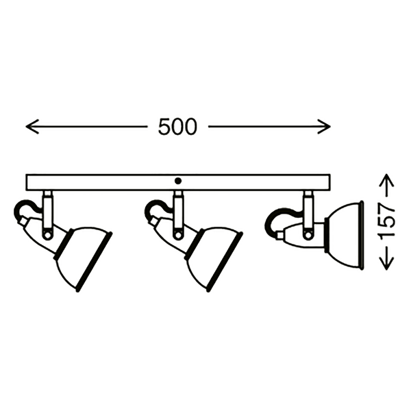 Deckenleuchte  Barnim - Eisen - 3-flammig