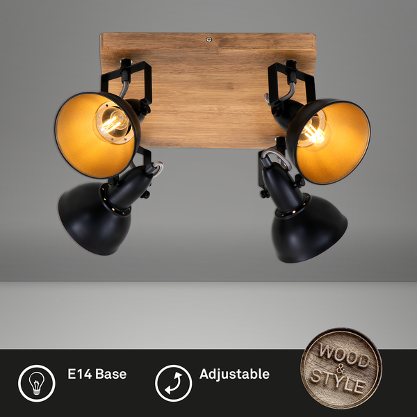 Deckenleuchte  Barnim - Eisen - 4-flammig