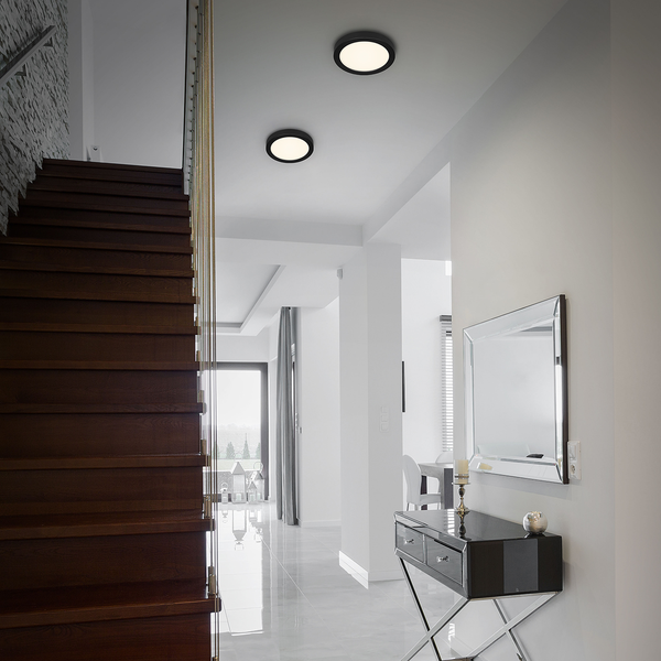 LED-Deckenleuchte  Fire Black - Polycarbonat / Eisen - 1-flammig