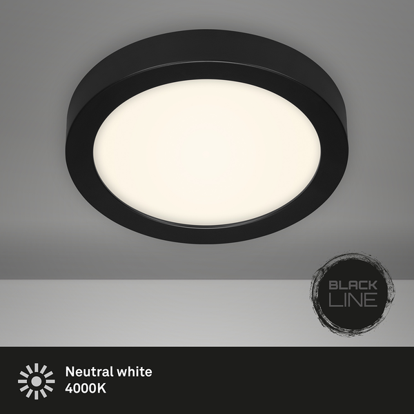 LED-Deckenleuchte  Fire Black - Polycarbonat / Eisen - 1-flammig