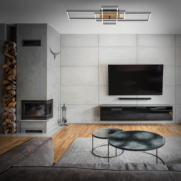 LED-Deckenleuchte  Frame - Polycarbonat / Eisen - 1-flammig