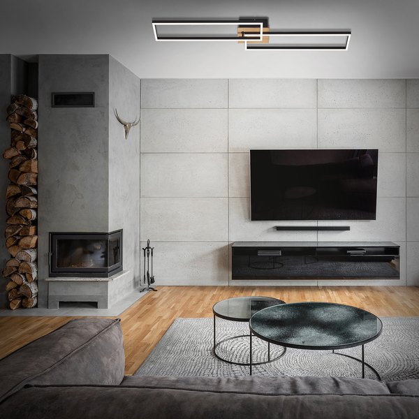 LED-Deckenleuchte  Frame - Polycarbonat / Aluminium - 1-flammig