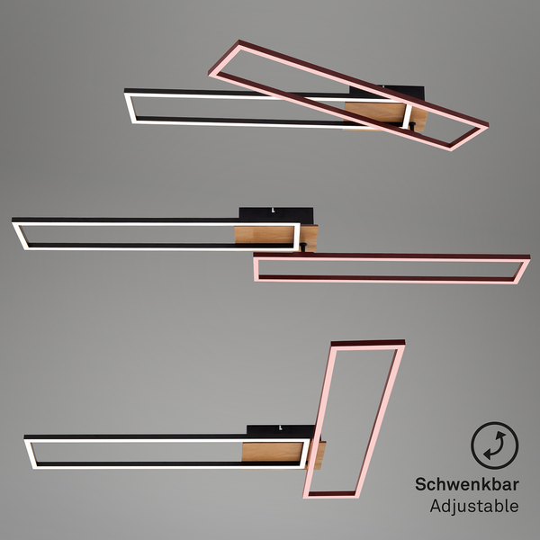 LED-Deckenleuchte  Frame - Polycarbonat / Aluminium - 1-flammig
