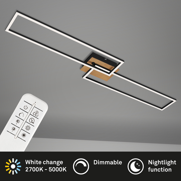 LED-Deckenleuchte  Frame - Polycarbonat / Aluminium - 1-flammig