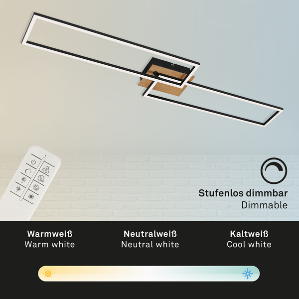 LED-Deckenleuchte  Frame - Polycarbonat / Aluminium - 1-flammig