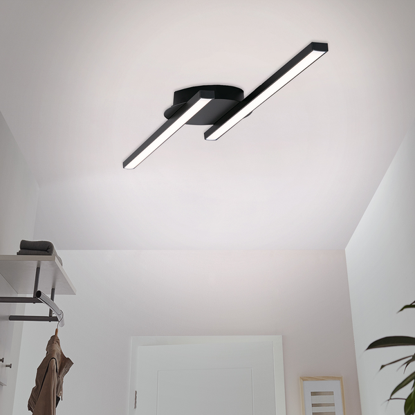 LED-Deckenleuchte  Go - Polycarbonat / Eisen - 2-flammig