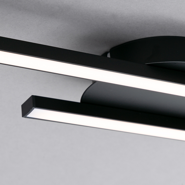 LED-Deckenleuchte  Go - Polycarbonat / Eisen - 2-flammig