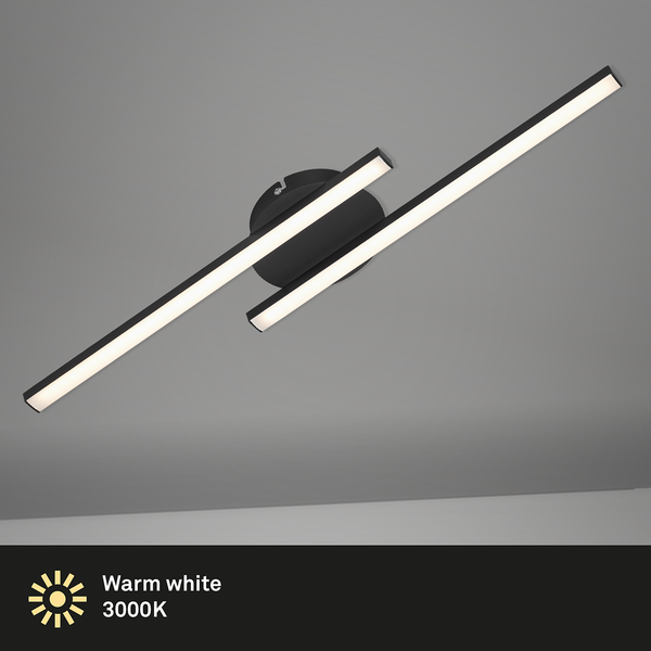 LED-Deckenleuchte  Go - Polycarbonat / Eisen - 2-flammig
