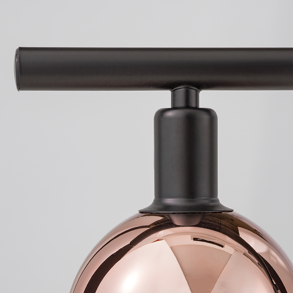 Pendelleuchte Telesto - Klarglas / Eisen - 4-flammig