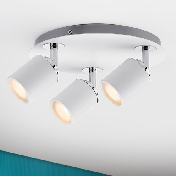 Deckenleuchte Tube II - Aluminium - 3-flammig